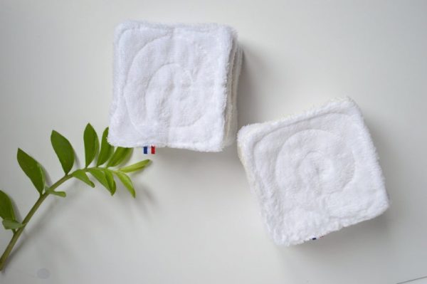 Lingettes tourbillon démaquillantes en bambou lavables - DIAZON