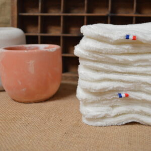 Les lingettes "Tourbillon" | Double-faces Ecrues