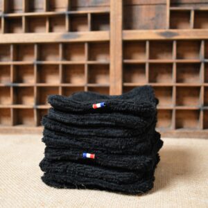 Les lingettes "tourbillon" noires | double-faces