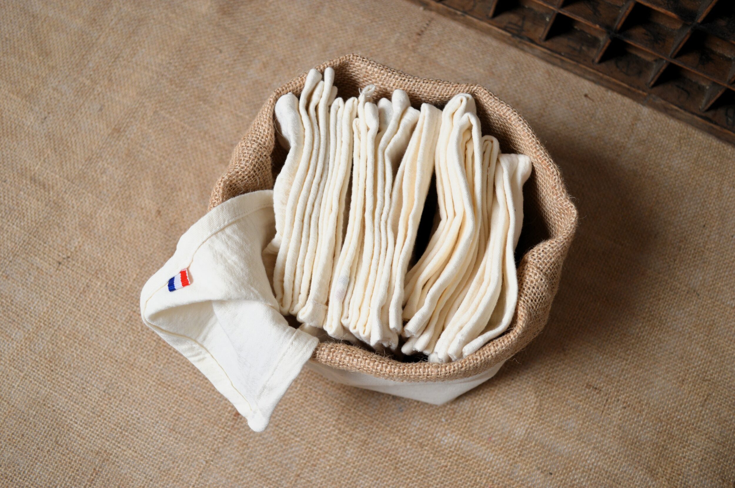 serviette visage double gaze de coton oeko tex